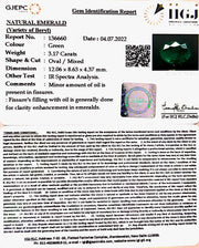 3.17/CT Natural Panna Stone with Govt. Lab Certified-8991